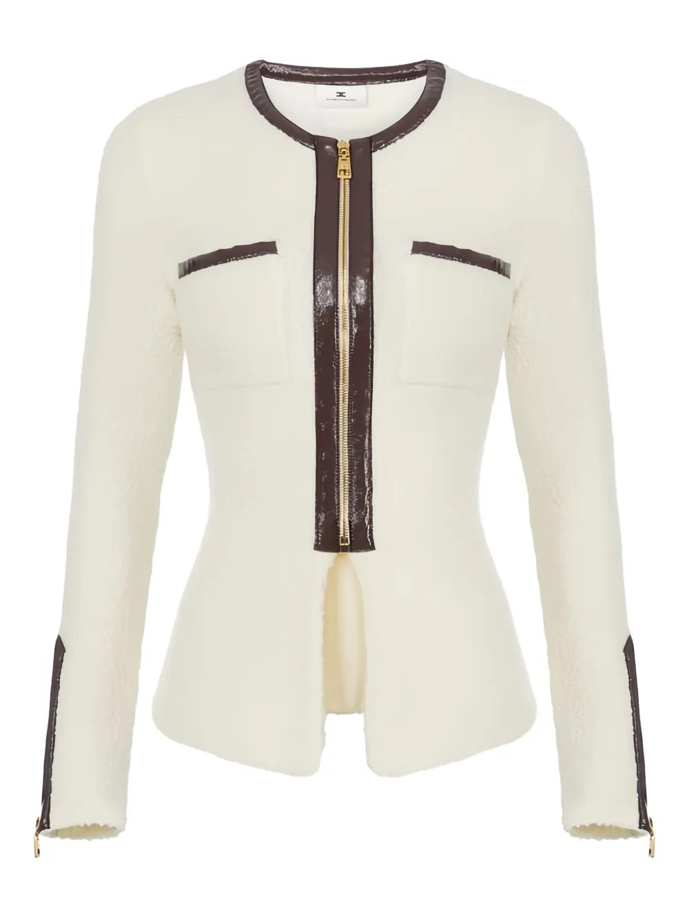 

Кардиган на молнии Elisabetta Franchi, нейтральный