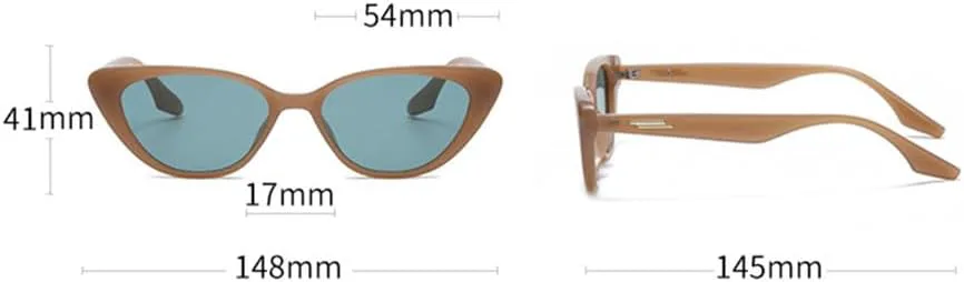 

Женские солнцезащитные очки маленького размера с градиентным переходом цвета, треугольные, для улицы, вечеринок, с защитой от УФ-излучения UV400 HDUBFY, Blue