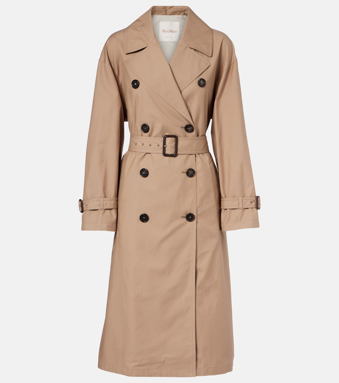 

Пальто-тренчкот Fiorito из хлопчатобумажной ткани Max Mara, Light Camel