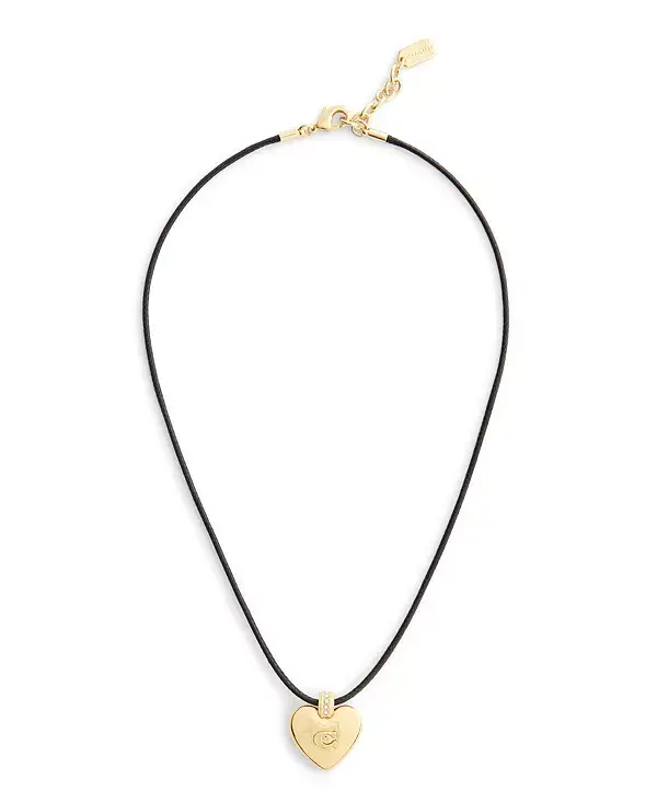 

Ожерелье с подвеской в форме сердца из искусственного культивированного жемчуга Coach, gold