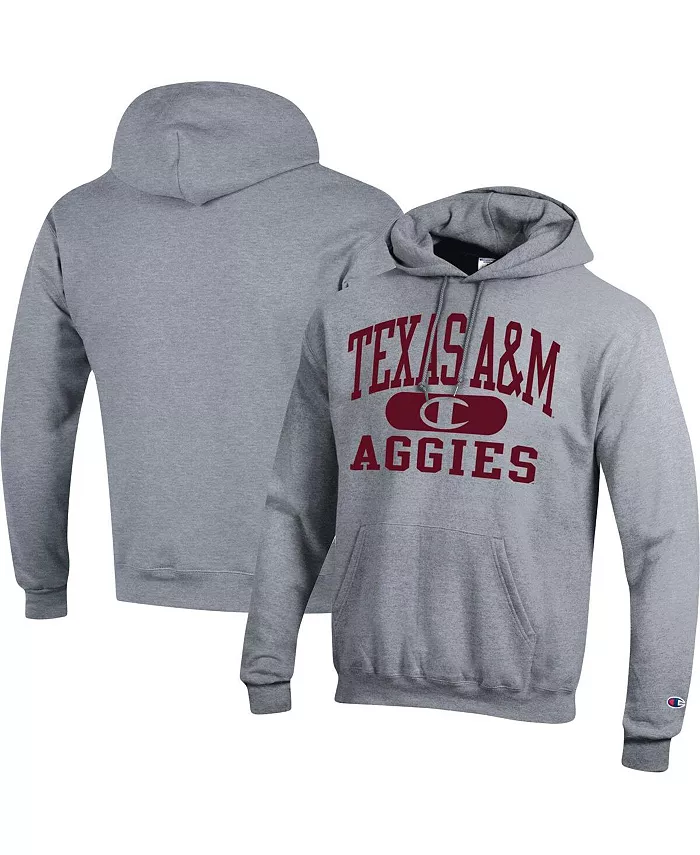 

Мужская толстовка с капюшоном Heather Gray Texas A&M Aggies Arch Pill Pullover Hoodie Champion