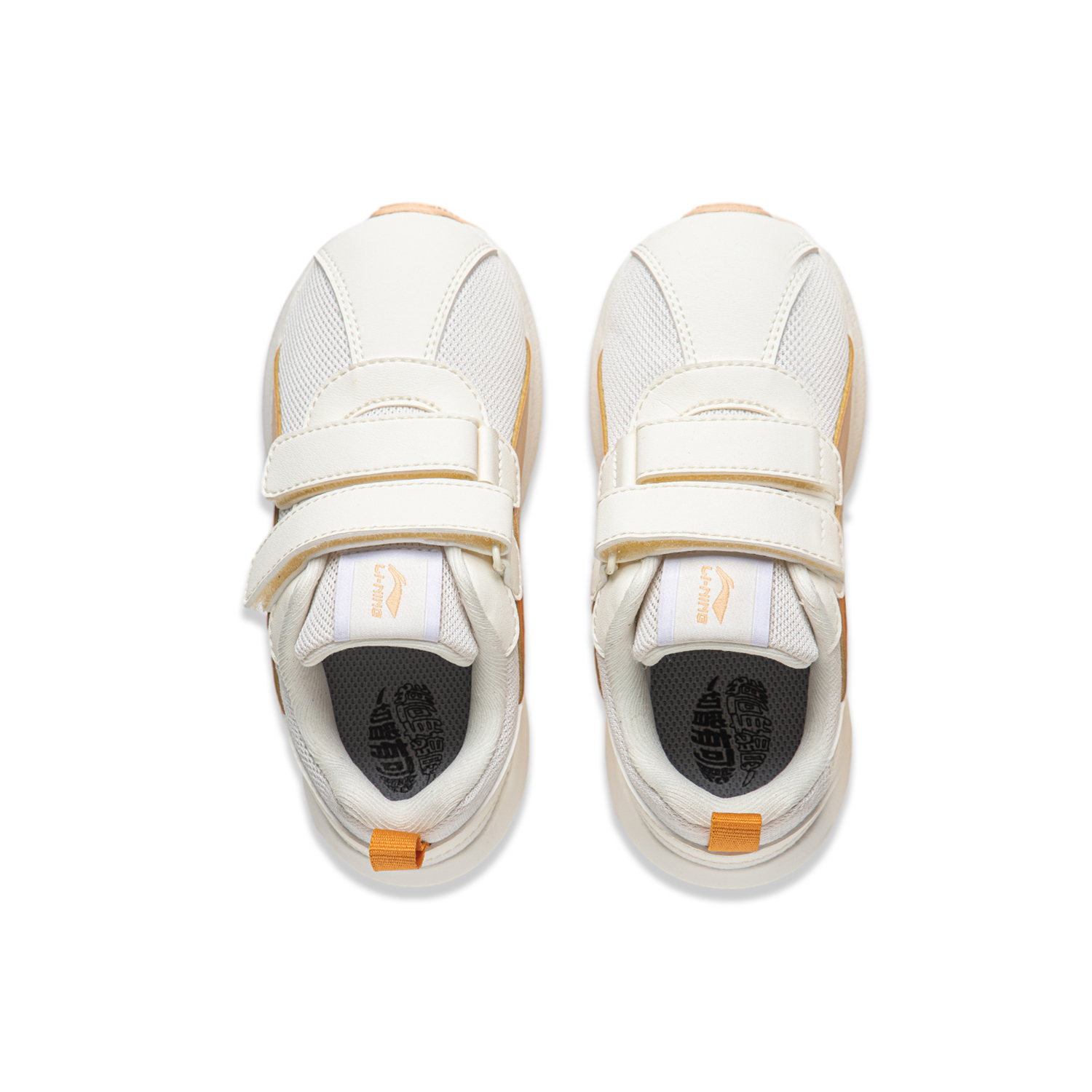 Кроссовки Sports Life Collection Little Cortez Low Top Kids Lifestyle Shoes Ecru Orange Kids' LINING YOUNG, экрю/оранжевый — фото 4