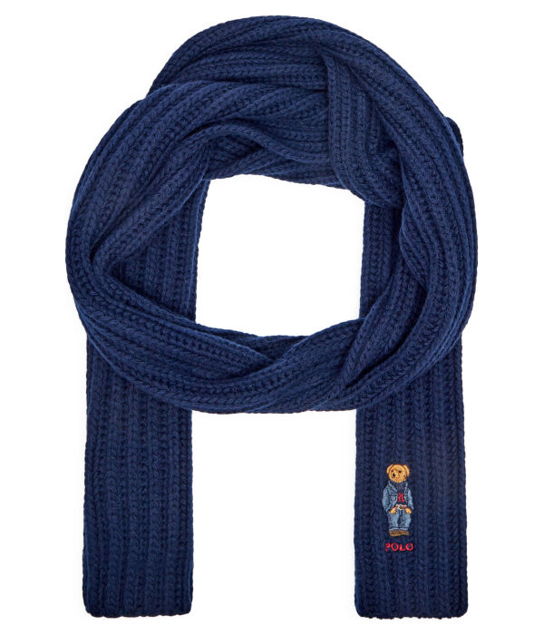 

Шарф женский Polo Ralph Lauren шерстяной с вышивкой, синий