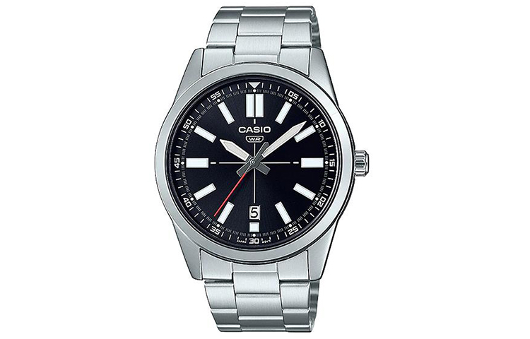 

CASIO Часы Men Standard Series Black Watch MTP-VD02D-1E, Black Dial