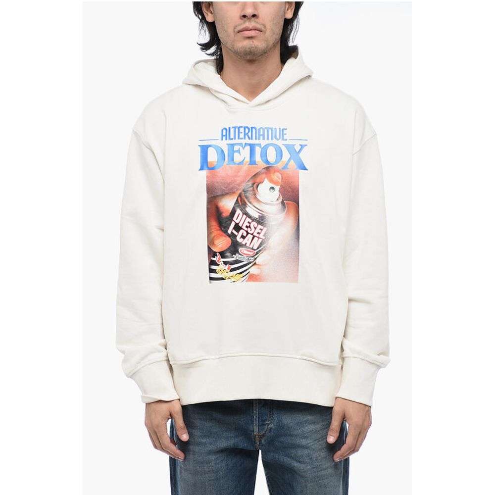 

Толстовка с капюшоном S-MACSOUT с принтом Diesel, White