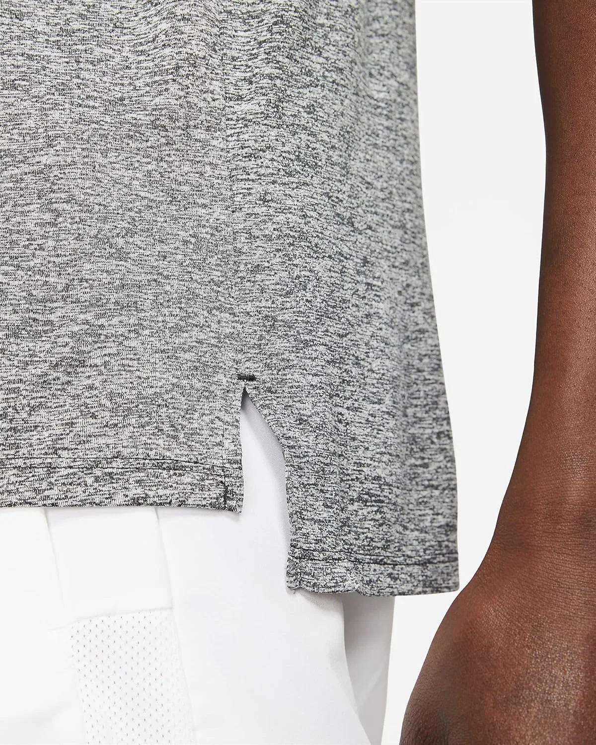 Футболка Nike Rise 365 мужская Dri-FIT для бега с коротким рукавом (Black/Heather, CZ9184-011) размер XX-Large — фото 4
