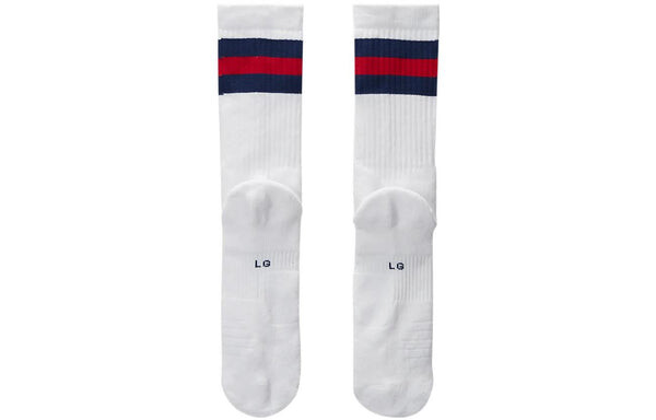 Носки elite city edition brooklyn nets contrasting colors stripe sports socks couple style one pair white Nike, мультиколор — фото 3