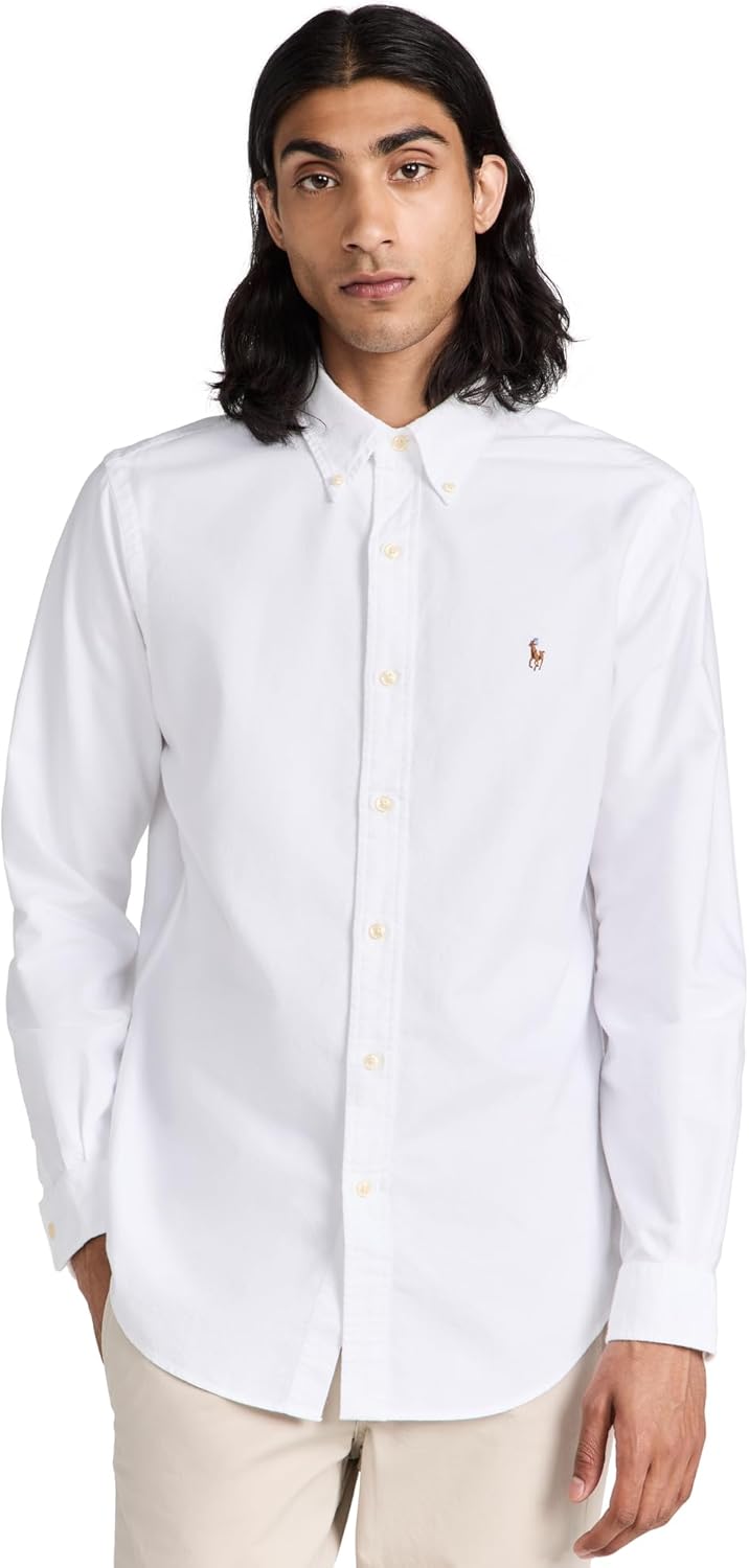 

POLO RALPH LAUREN Мужская классическая рубашка Iconic Oxford, White