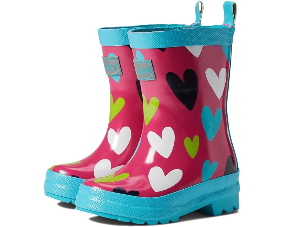 

Ботинки Hatley Confetti Hearts Shiny Rain Boots, розовый
