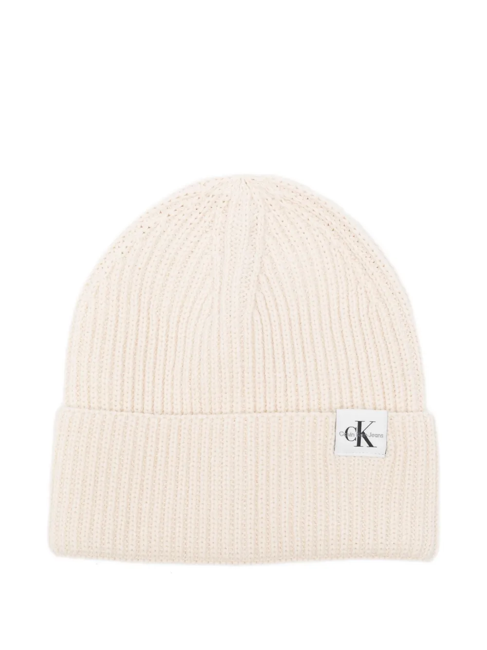 

Шапка бини в рубчик с логотипом Calvin Klein Kids, нейтральный