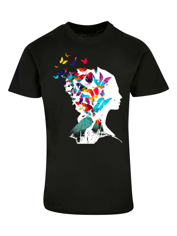 

F4NT4STIC Футболка с силуэтом бабочки, унисекс, черная, Черный, F4NT4STIC Футболка с силуэтом бабочки, унисекс, черная