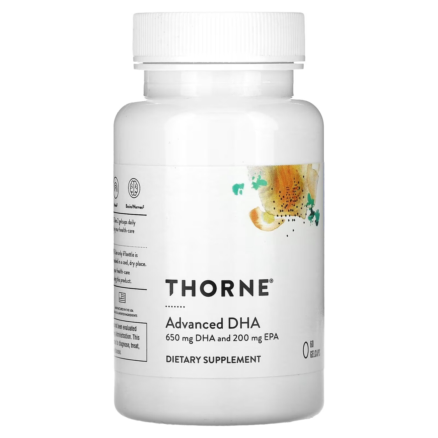 

Добавка Thorne Advanced DHA, 60 желатиновых капсул