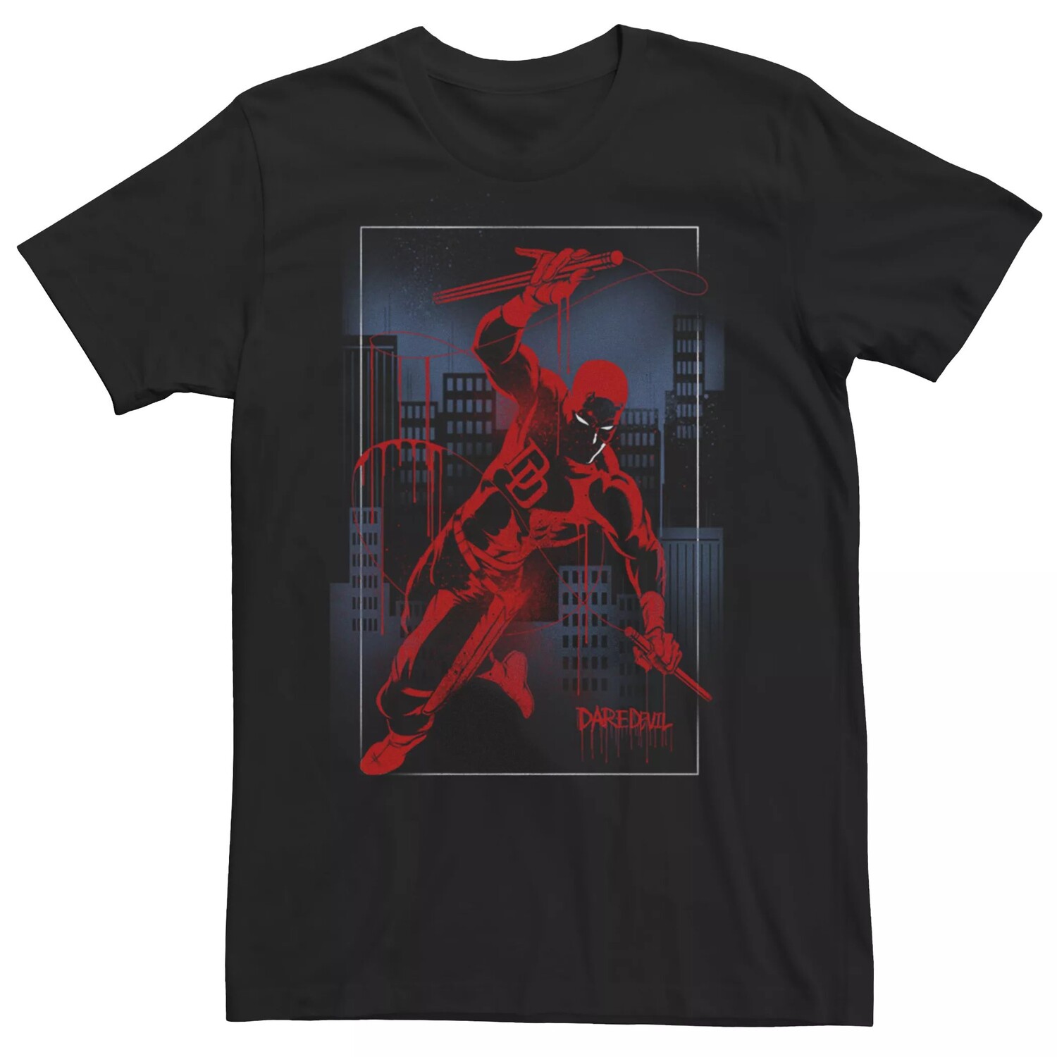 

Мужская футболка с рисунком Marvel Knights Present Daredevil Licensed Character