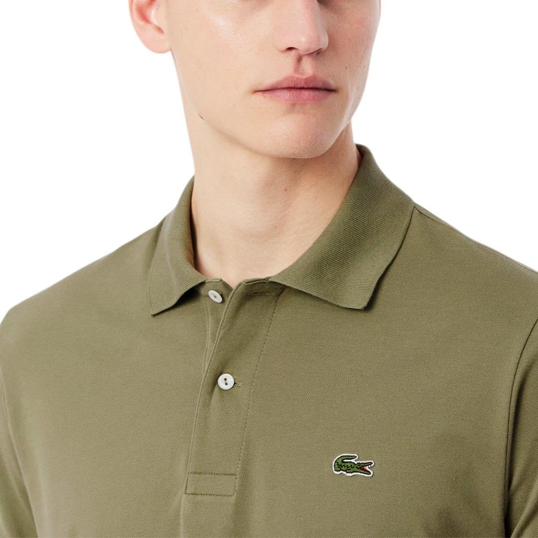 Футболка-поло Lacoste, мужская, хаки/светлокоричневый — фото 2