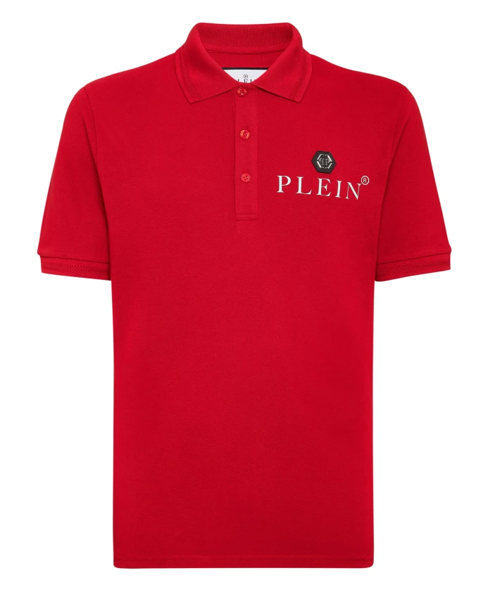 

Приталенная рубашка-поло SS культовая Philipp Plein, красный