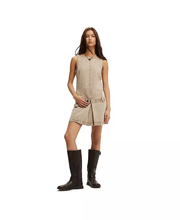 

Женское мини-платье Luisa с поясом из денима COTTON ON, коричневый/бежевый