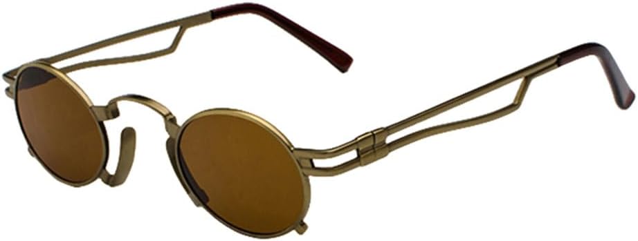 

Солнцезащитные очки MUTYNE, маленькие овальные, в стиле стимпанк, мужские, с круглой металлической оправой, золотистые, черные, красные, мужские, женские, унисекс, UV400, Coffeee