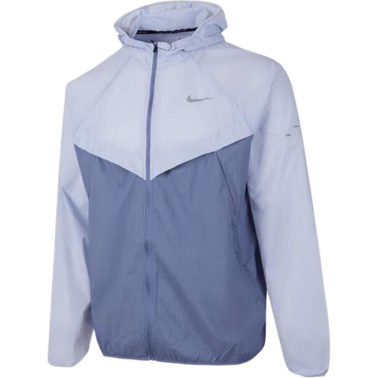 

Nike Мужская ветровка для бега с защитой от ультрафиолета, Blue
