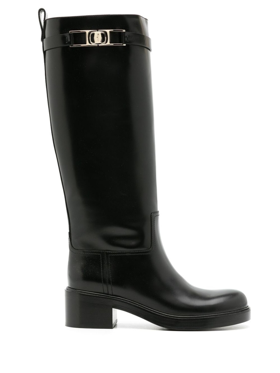 Ferragamo сапоги с декором Gancini, черный