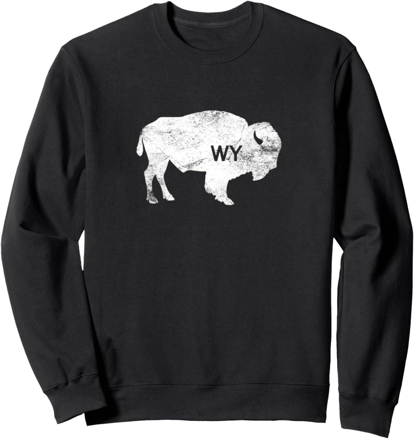 

Толстовка в антикварном стиле «Буффало из Вайоминга» Rocky Mountain Designs Of Yellowstone Wyoming, черный