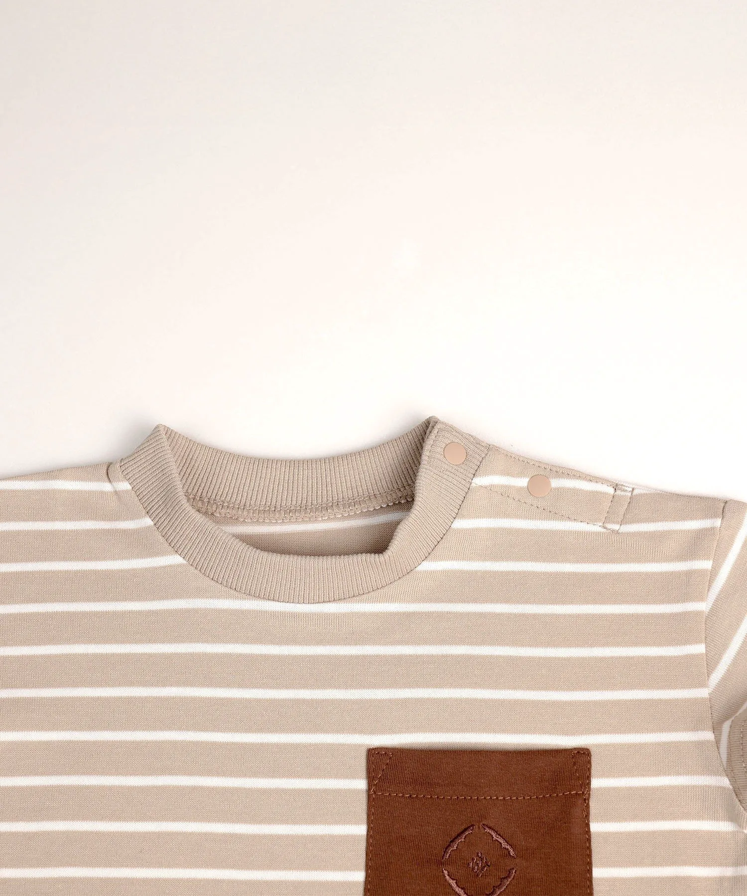 Футболка Детские футболки с карманами и рисунком "S'more/BORDER POCKET" S'More, beige — фото 3