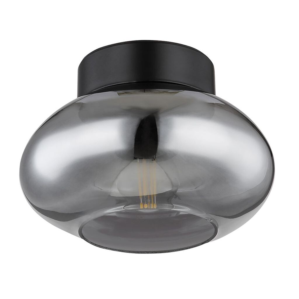 

Потолочный светильник, дымчатое стекло, черный, D 18 см Globo Lighting