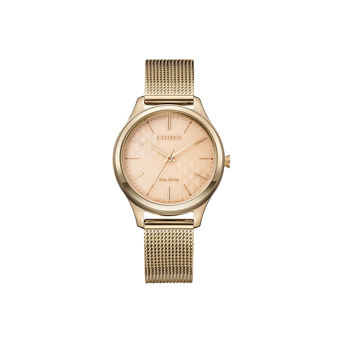 

CITIZEN Часы Ecology Drive Collection Light Powered Quartz Movement Stainless Steel Watchband Watch Women's Watch Gold Dial, Rose Gold Watch Dial