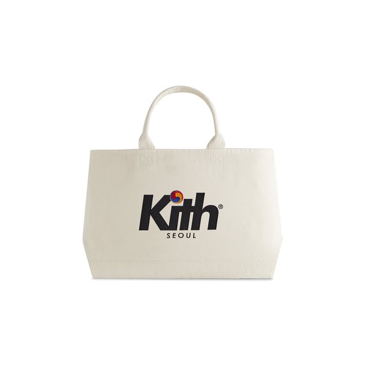 

Сумка-тоут Kith Seoul Spiral Canvas Tote Bag, цвет Sandrift