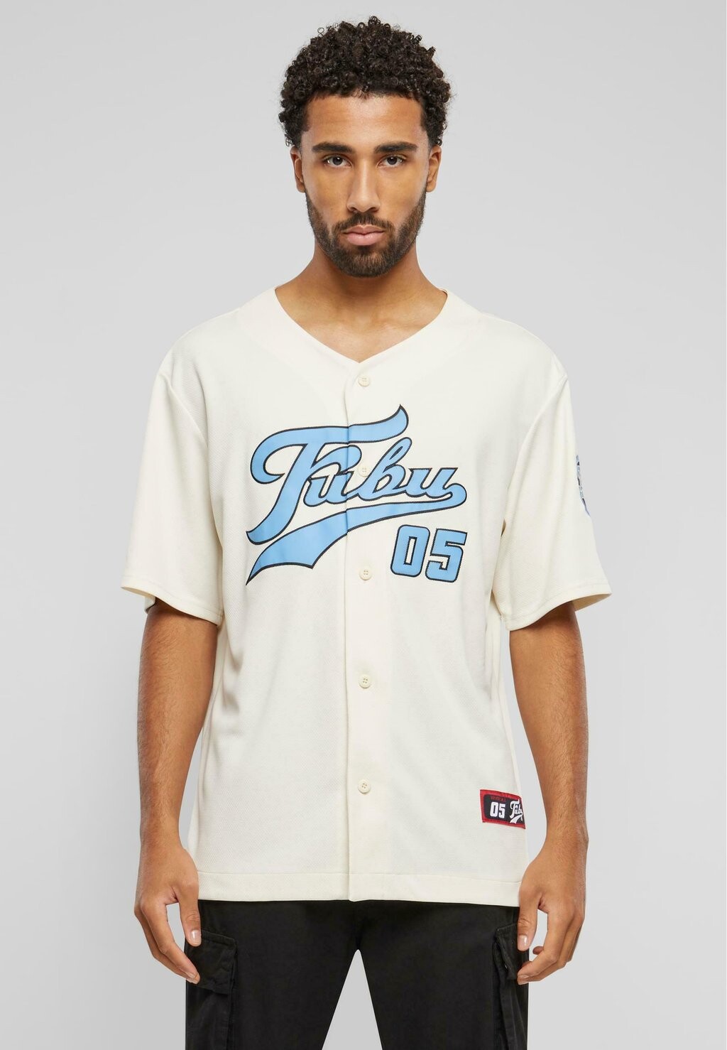 

Рубашка VARSITY BASEBALL FUBU, цвет creme blue black