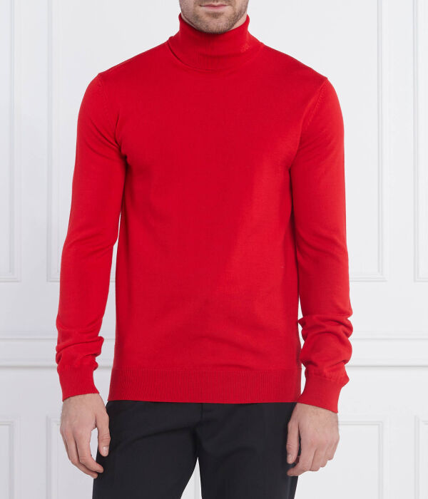 

Шерстяная водолазка san thomas-m Regular Fit Hugo, красный