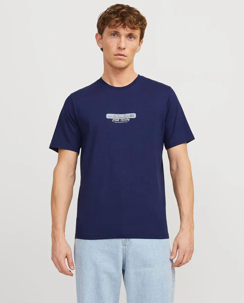 

Мужская футболка с короткими рукавами и логотипом спереди Jack & Jones, синий