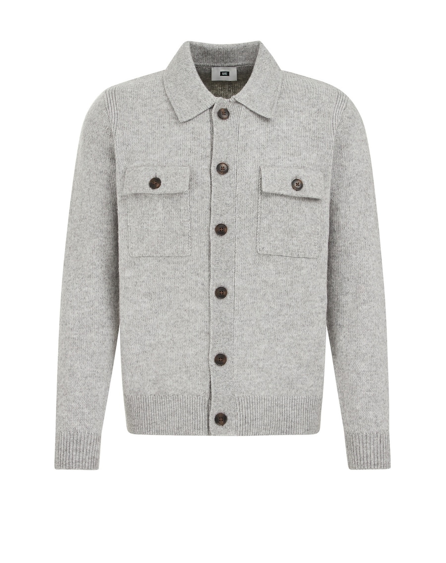 

Вязаный кардиган WE Fashion, светло-серый