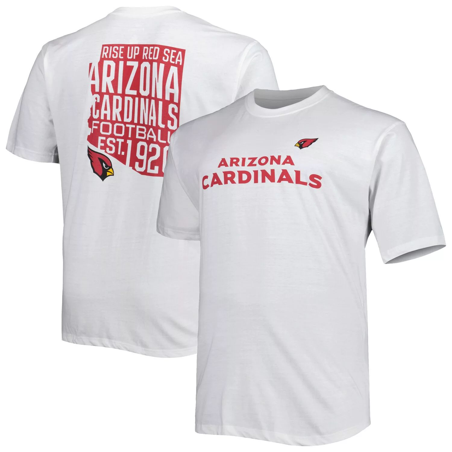 

Мужская белая фирменная футболка Arizona Cardinals Big & Tall Hometown Collection Hot Shot Fanatics, Белый, Мужская белая фирменная футболка Arizona Cardinals Big & Tall Hometown Collection Hot Shot Fanatics