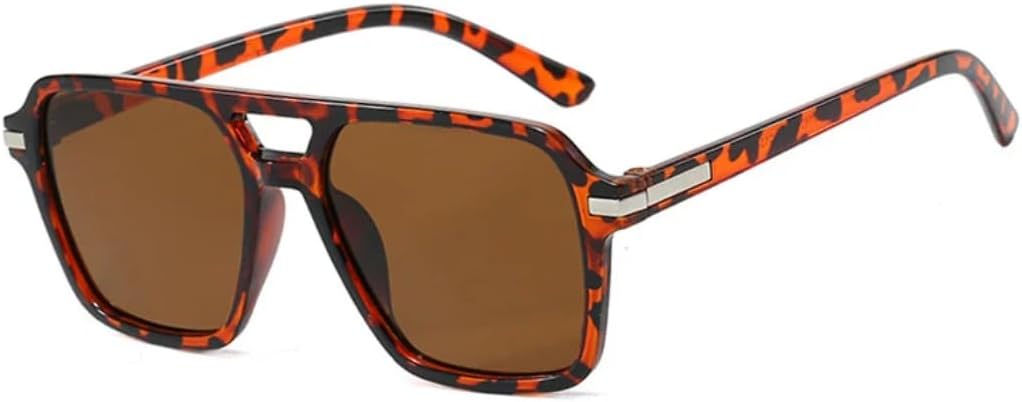 

Солнцезащитные очки с защитой от УФ-излучения UV400 | Большая оправа, панк-стиль, яркие линзы | Для женщин и мужчин, для занятий спортом на открытом воздухе и вождения DSVIGF, Leopard-brown