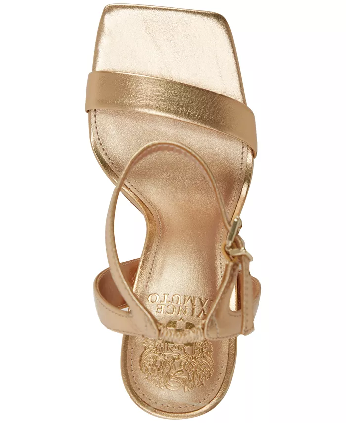 Женские сандалии Saprenda с ремешком на щиколотке Vince Camuto, золотой — фото 4