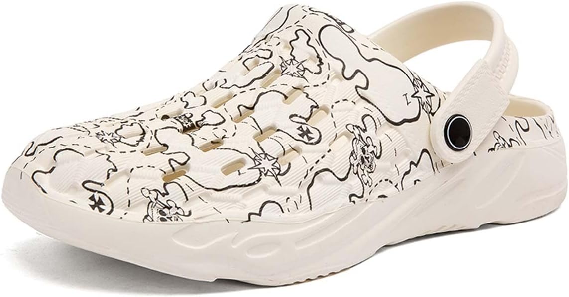 

Мужские и женские легкие садовые туфли HYDLONGR с нескользящей подошвой, дышащие, быстросохнущие пляжные шлепанцы, клои, мюли, черный