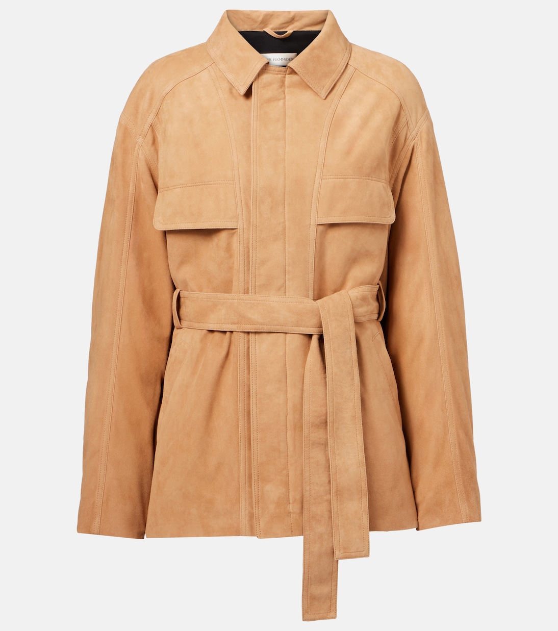 

Замшевая куртка с поясом Zakary Nour Hammour, Beige Suede