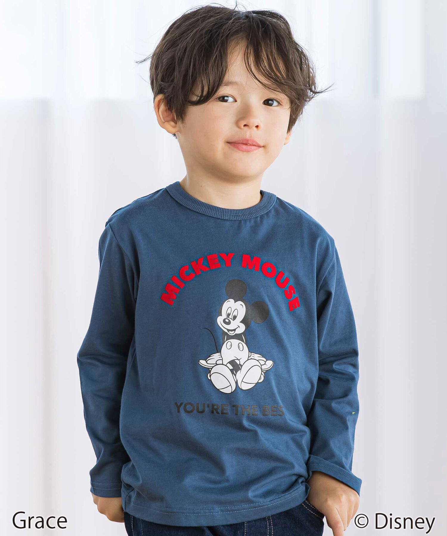Футболка с длинными рукавами и принтом Disney (90-130 см) BeBe, Navy