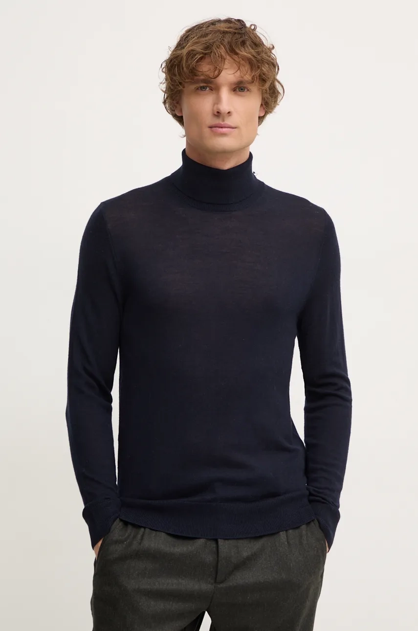 

Шерстяной свитер Hackett London, темно-синий