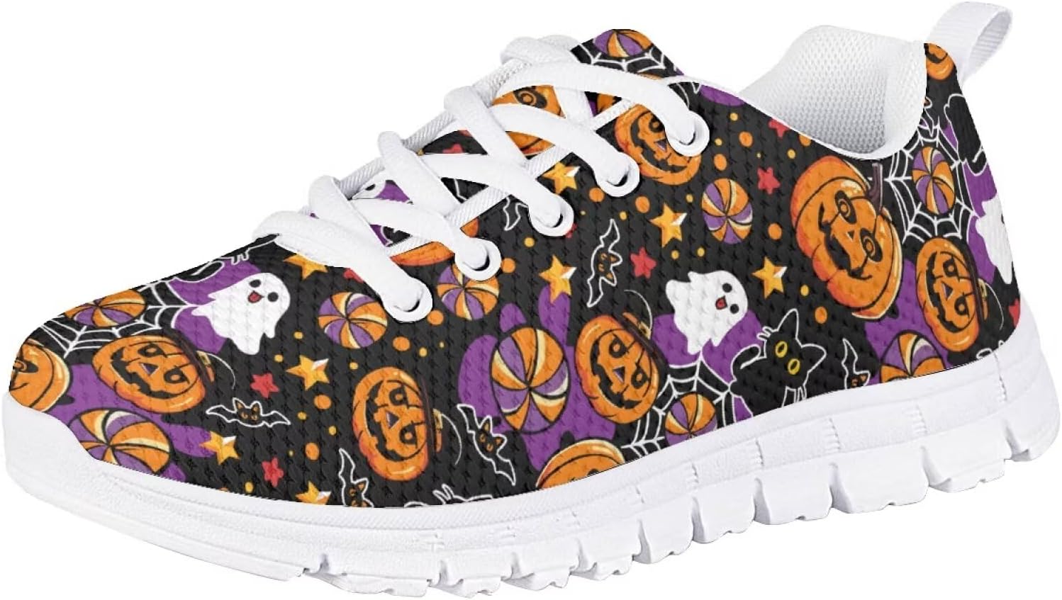 

Модные детские кроссовки для девочек, повседневная обувь для отпуска Fonplted, Pumpkin Ghost