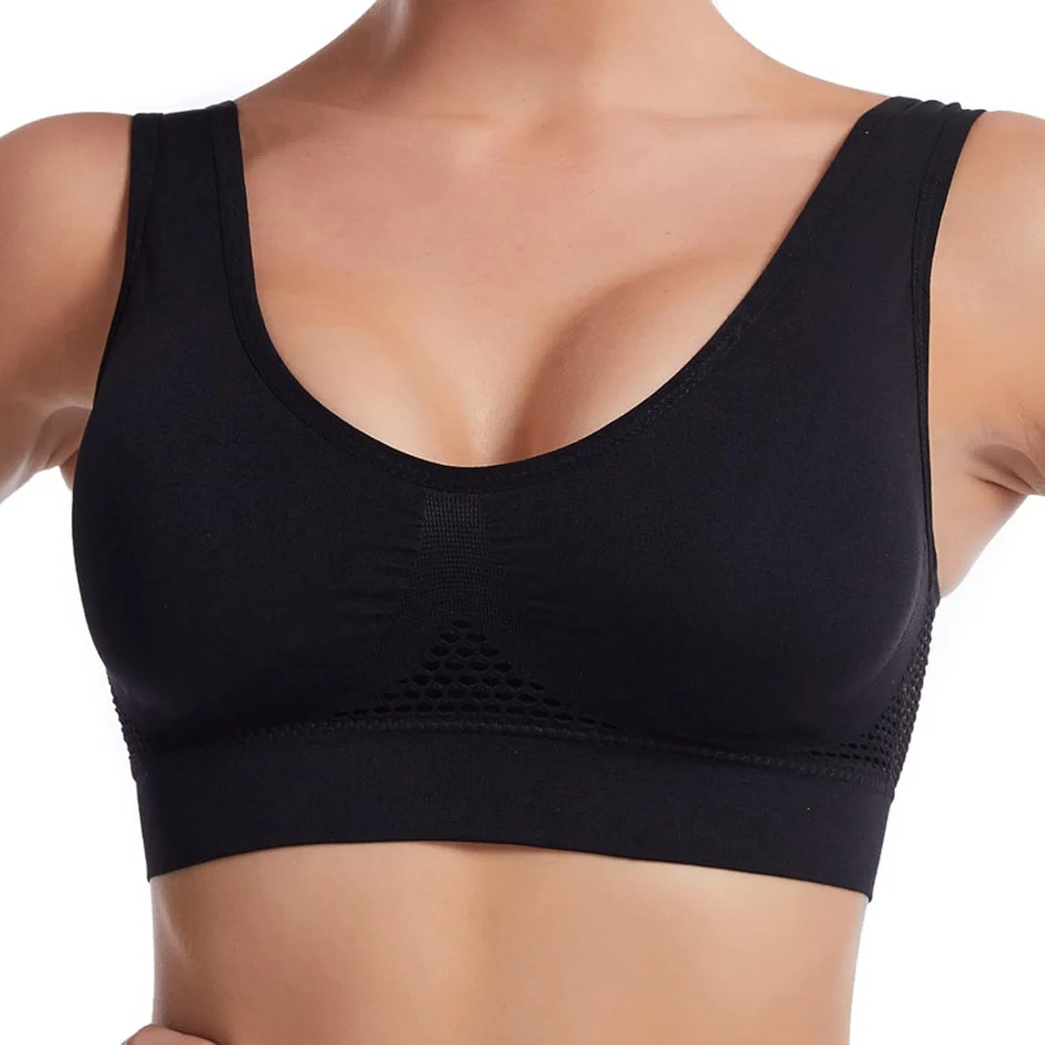 Спортивный бюстгальтер Breathable Cool Liftup Air Bra, Black — фото 4