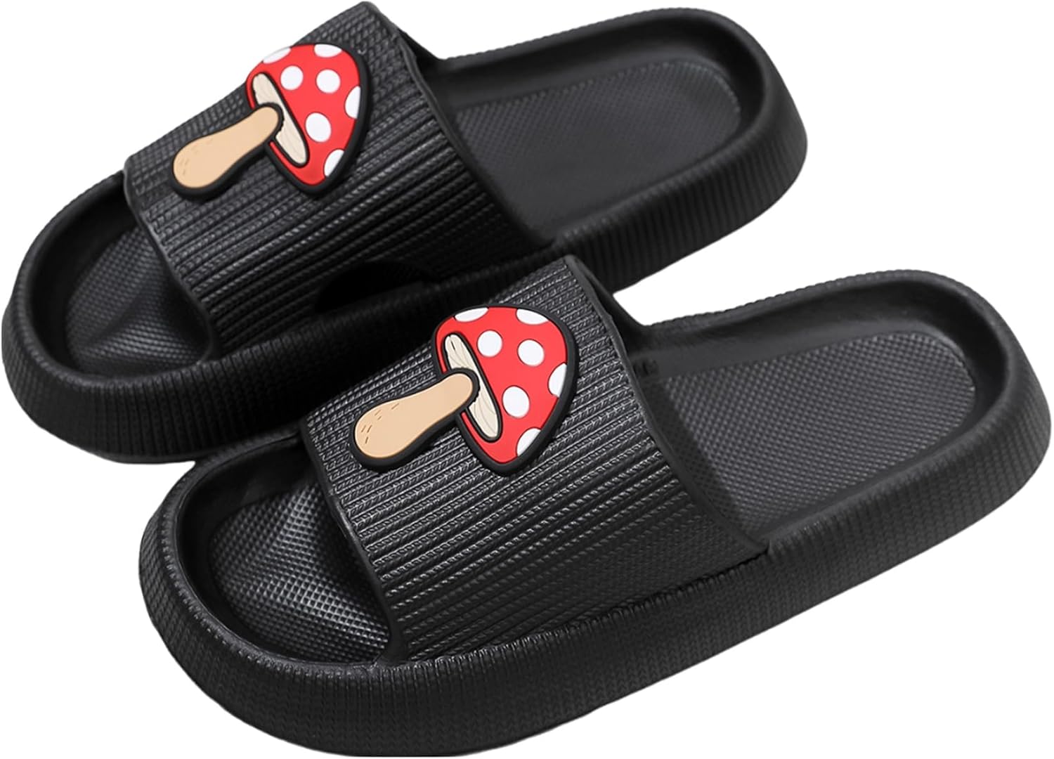 

Женские и мужские шлепанцы WIRETRAN в шахматную клетку, тапочки для душа, быстро сохнут, с толстой подошвой, нескользящие, легкие, для дома, ванной, сада и спальни, Mushroom