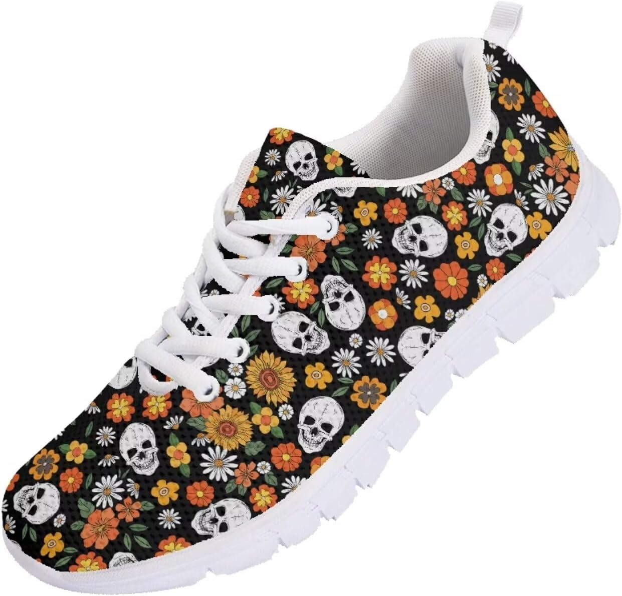 

Мужские кроссовки Funnydude с цветочным принтом, осенние, удобные, дышащие, для тенниса и тренировок, Skull