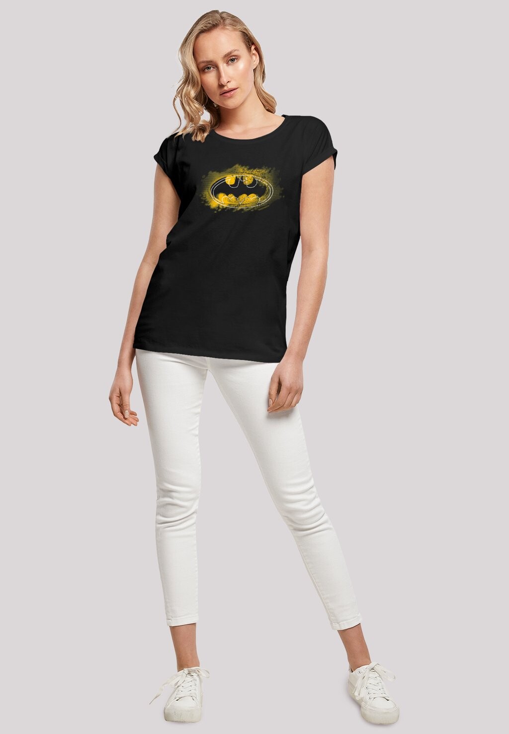 

Футболка с принтом EXTENDED SHOULDER DC COMICS BATMAN SPRAY LOGO F4NT4STIC, черный