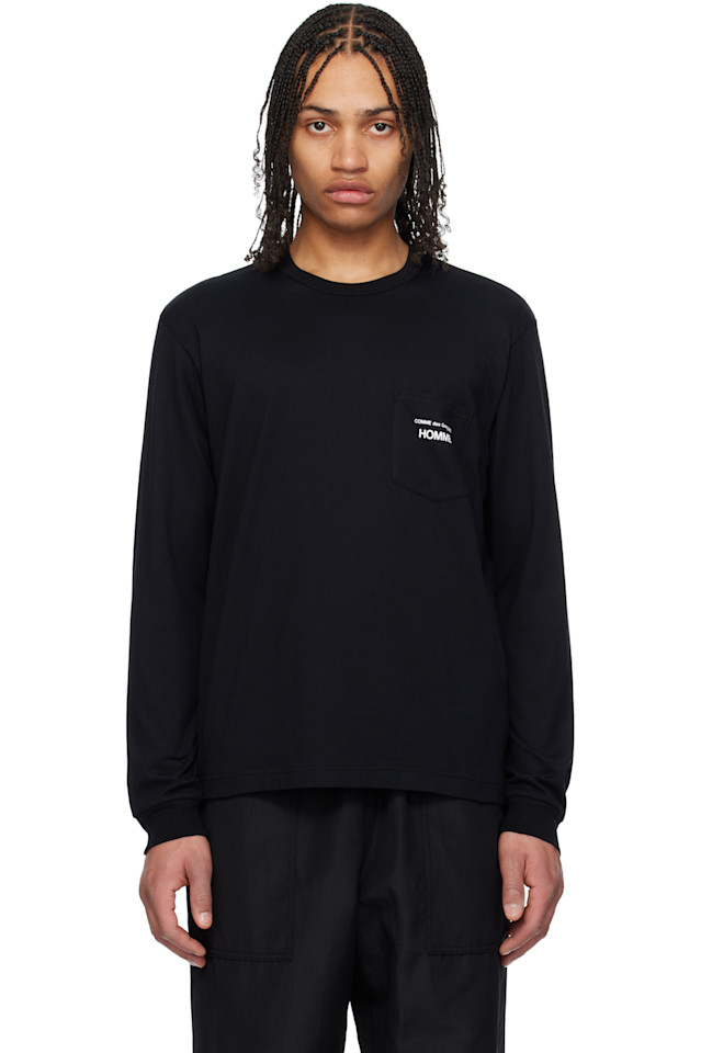 

Карманная футболка с длинным рукавом Comme Des Garçons Homme, черный
