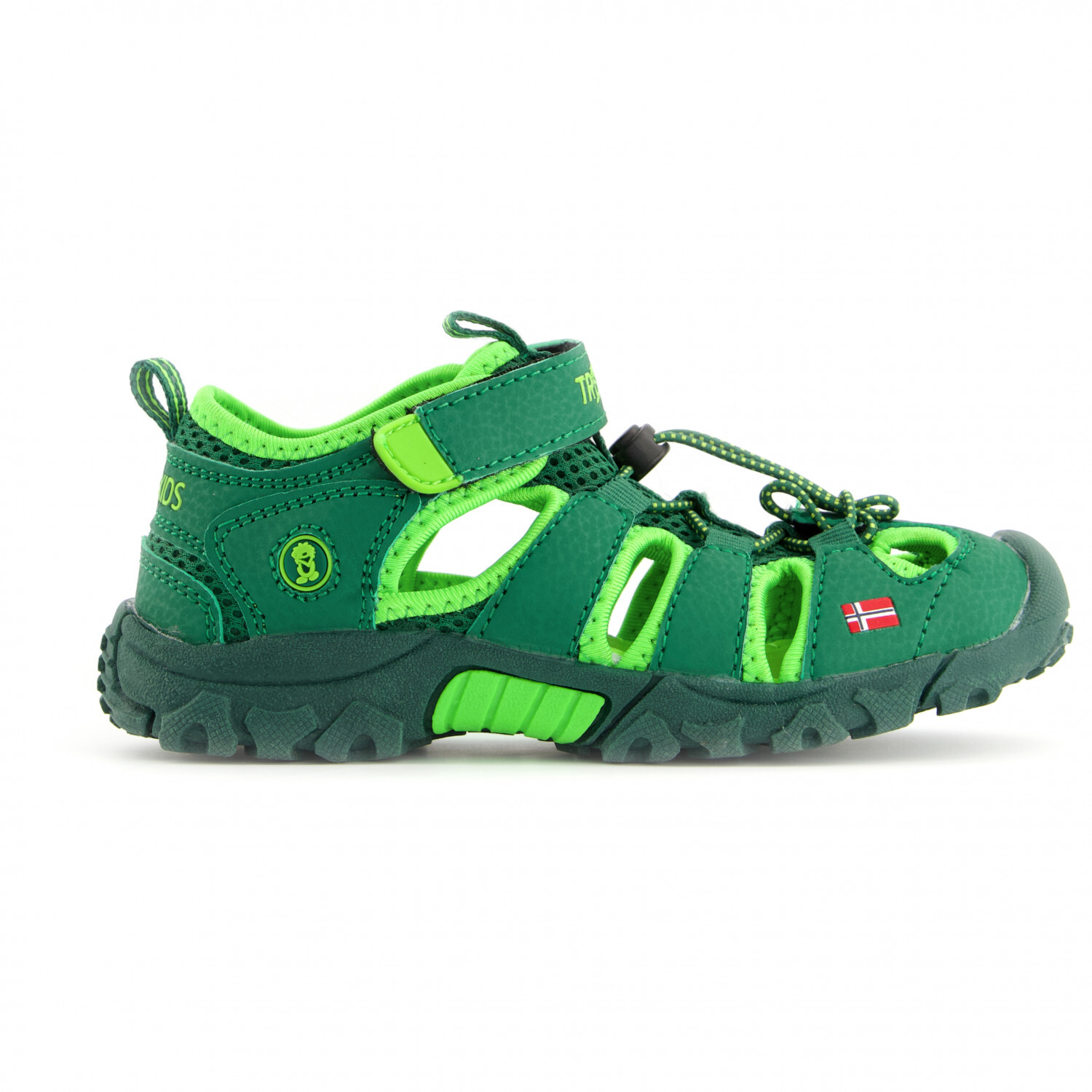 

Сандалии Trollkids Kristiansand Sandal, цвет Dark Green/Light Green