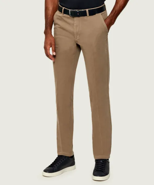 

Брюки-Чинос h-kaiton1 Slim fit Boss, коричневый
