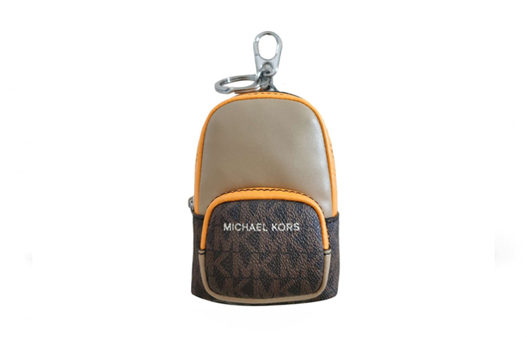 

MICHAEL KORS Стильный виниловый кошелек-монетница унисекс коричневый желтый