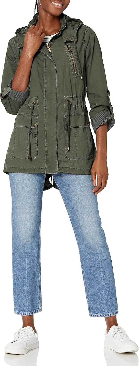 

Levi's Женская хлопковая анорак-куртка с капюшоном, Army Green