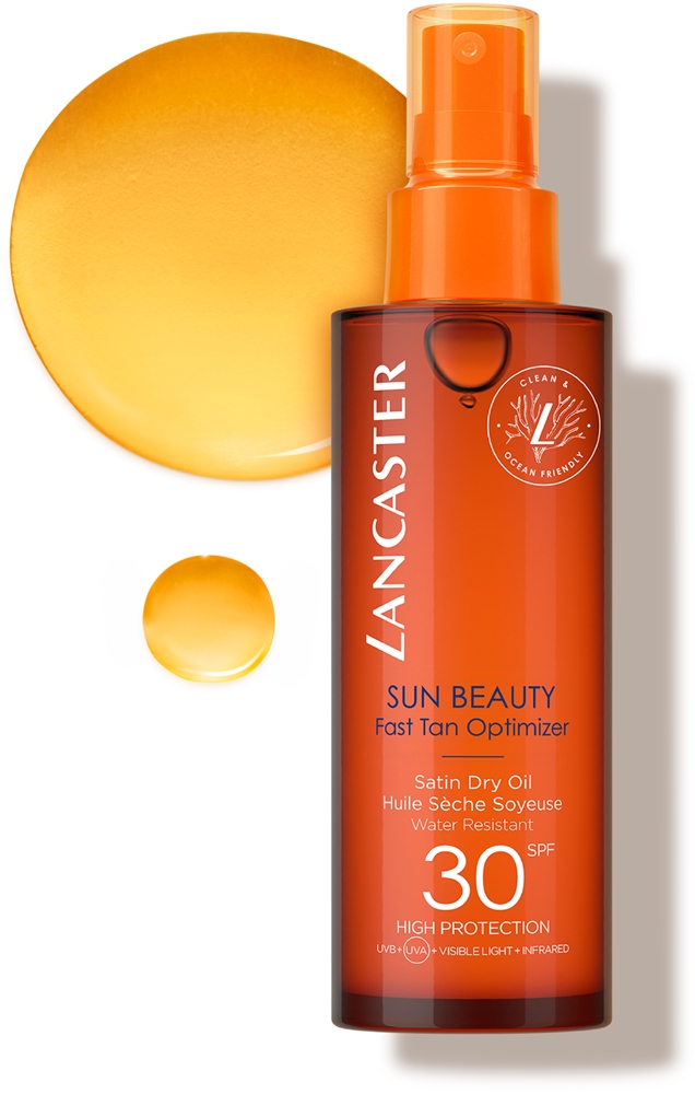 Солнцезащитное масло Sun Beauty Satin Dry Oil, сухой спрей, SPF 30 Lancaster, 150 мл — фото 4